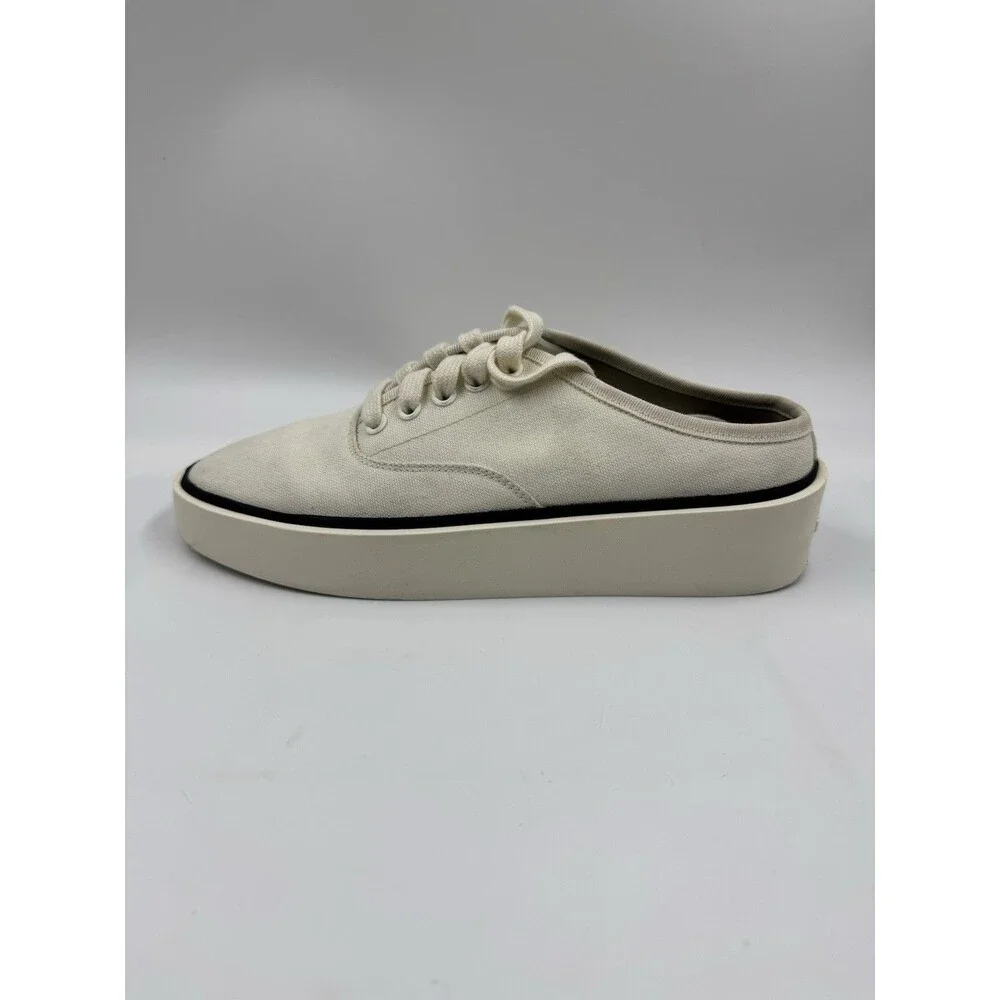 FEAR OF GOD 101 BACKLESS OFF WHITE CANVAS TRAINERS SNEAKERS EU 38 7US